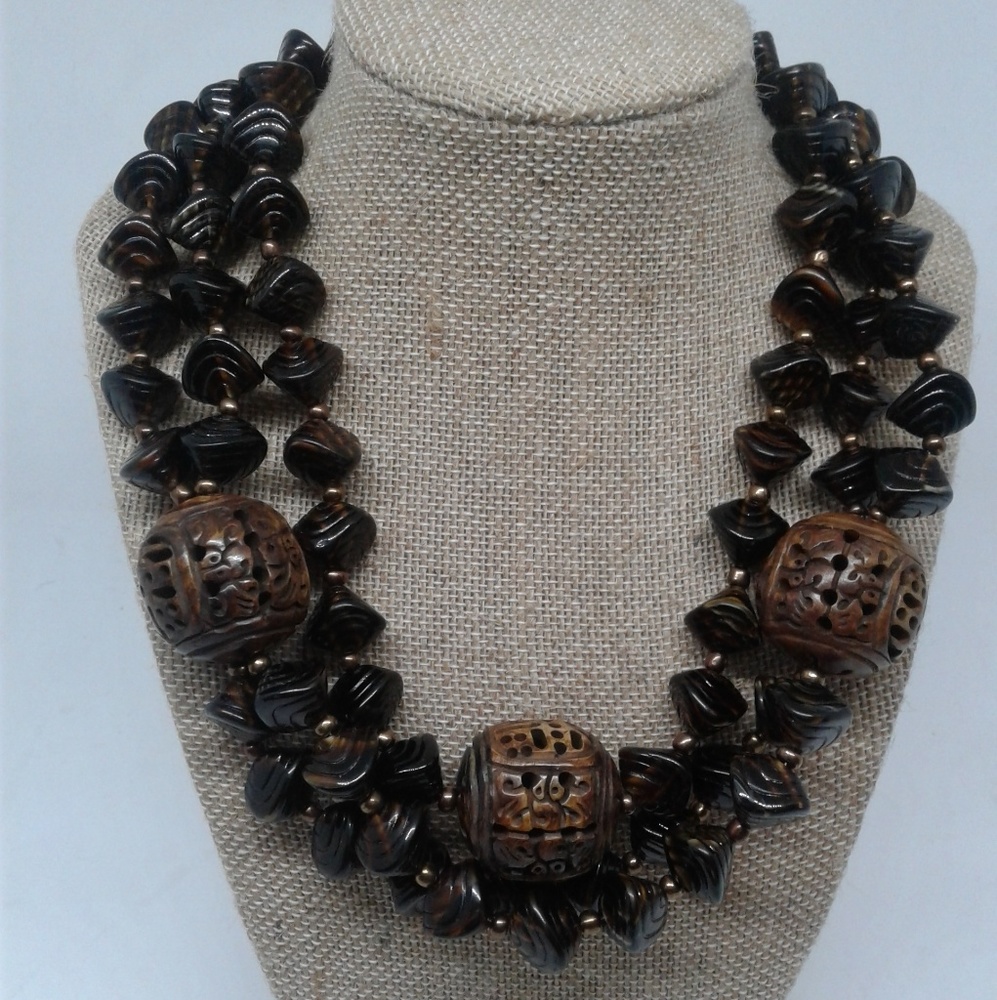 3 Strand Czech Glass Choker